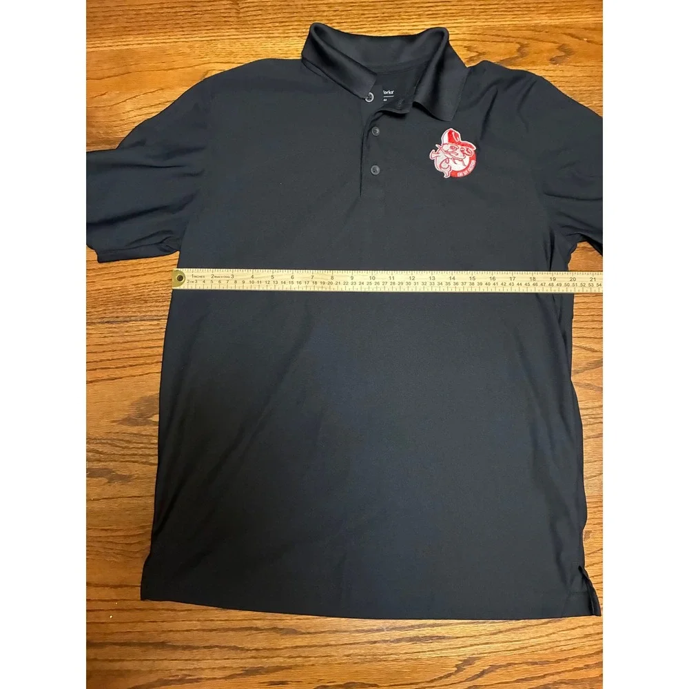 Chef Works Mens Black Eat‎ My Catfish Logo Performance Polo Shirt Size Medium